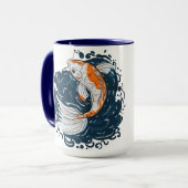 Mug Koi Poisson maître de courbure (Devant gauche)