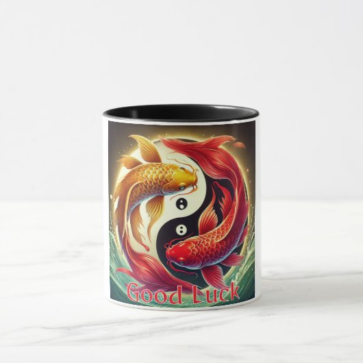 Mug Koi Poisson Prospérité Bonne chance (Centre)
