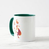 Mug Kokopelli avec Red Yin Yang (Devant gauche)