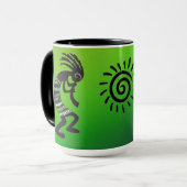 Mug Kokopelli Avec Symbole Sun Amérindien (Devant gauche)