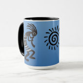 Mug Kokopelli Avec Symbole Sun Amérindien (Devant gauche)