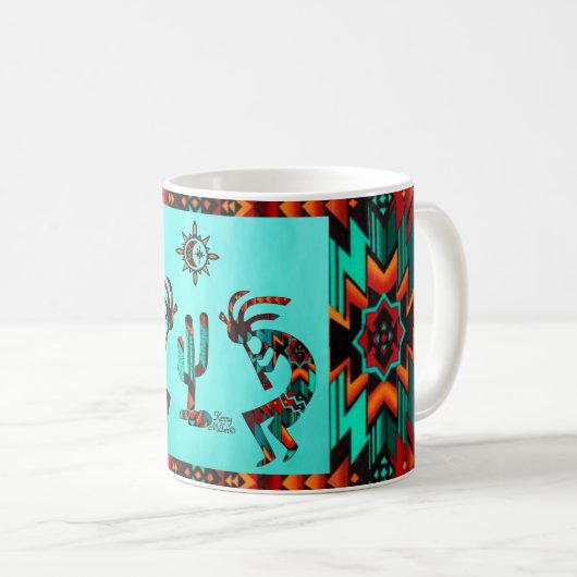 Mug Kokopelli Et Cactus (Devant droit)