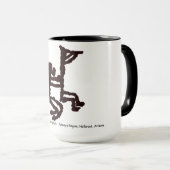 Mug Kokopelli et pétroglyphe féminin (Devant droit)