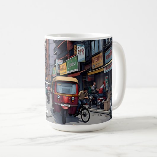 Mug Kolkata, Inde centre-ville Keepsaké Souvenir (Devant droit)