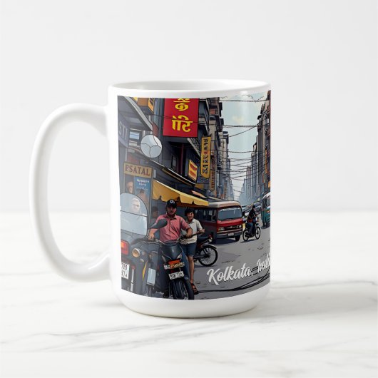 Mug Kolkata, Inde centre-ville Keepsaké Souvenir (Gauche)