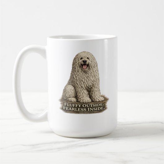 Mug Komondor – Fourrure extérieure intrépide à l'intér (Gauche)