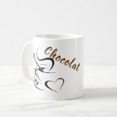 Mug-kop van chocoladekeramiek koffiemok (Voorkant links)
