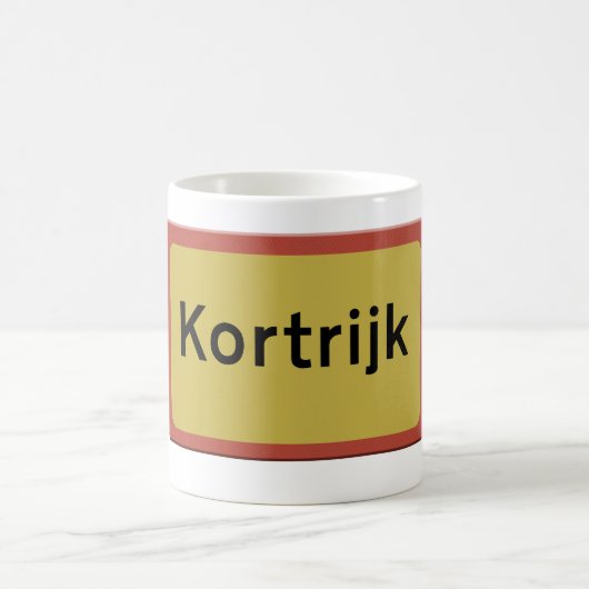 Mug Kortrijk road sign (Centre)