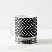 Mug Koufiya palestinien | noir Keffiyeh (Devant gauche)