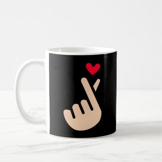 Mug Kpop Coréen Doigt Il Symbole Je t'aime Saranghae (Gauche)