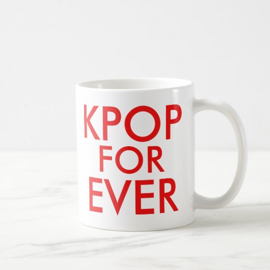 Mug Kpop Forever | Music Fan Cadeau rouge (Droite)