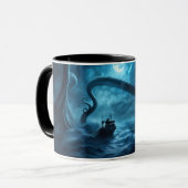 Mug Kraken et bateau de pêche nautique (Devant gauche)