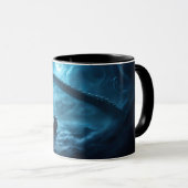 Mug Kraken et bateau de pêche nautique (Devant droit)