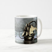 Mug Kraken. Une pieuvre géante abattant un bateau de p (Devant droit)
