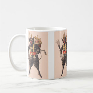 Mug Krampus enlève des enfants avec une badine