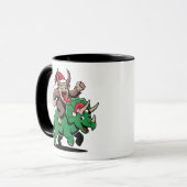 Mug Krampus Monter Un Dinosaure Père Noël Mal De Noël (Devant gauche)