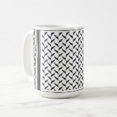 Mug Kuffiya en Jordanie noir et blanc (Devant gauche)