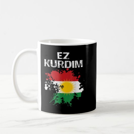 Mug Kurdistan Newroz Kurdi Drapeau Son Biji Kurdis (Gauche)