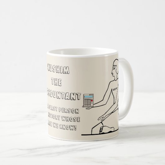 Mug "Kushim le comptable : ęr Person appelée connue " (Devant droit)