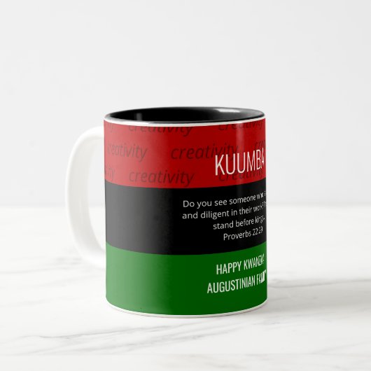 Mug KUUMBA Kwanzaa à deux tons (Devant gauche)