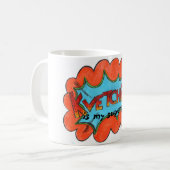 Mug Kvetching est ma superpuissance : Drôle Citation M (Devant gauche)