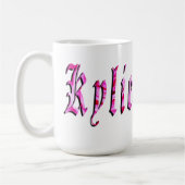 Mug "Kylie" Floral Rose Kylie Nom, (Gauche)