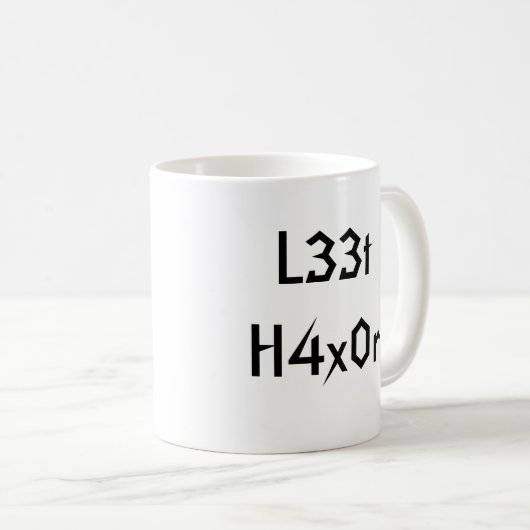 Mug L33t H4x0r, L33t H4x0r (Devant droit)