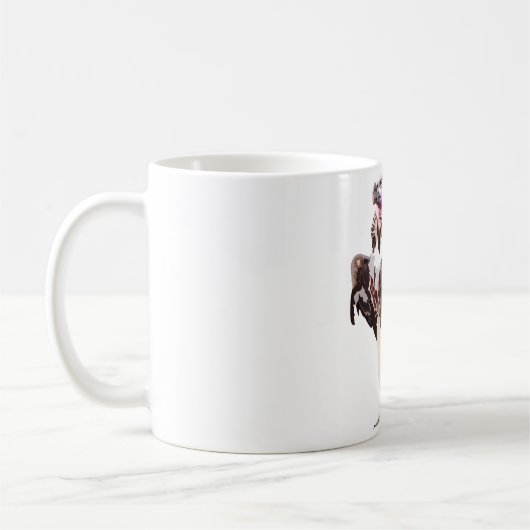 Mug L est pour le Vautour à face de Lappet (Gauche)