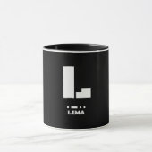 Mug L(Lima) OTAN Alphabet phonétique et code morse (Centre)