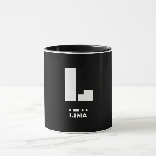 Mug L(Lima) OTAN Alphabet phonétique et code morse (Centre)