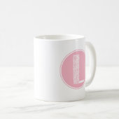 Mug L Monogramme floral initial (Devant droit)