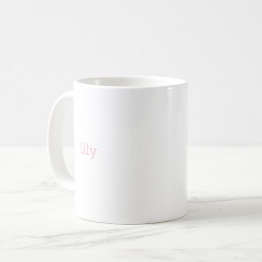Mug L Monogramme floral initial (Devant gauche)