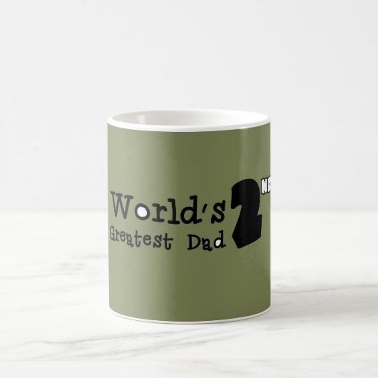 Mug La 2ème plus grande Fête des pères papa du monde (Centre)