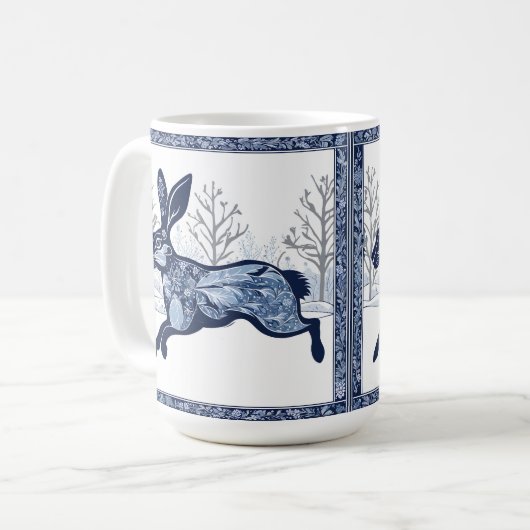 Mug La balade à la mode de Hares Winter (Devant gauche)