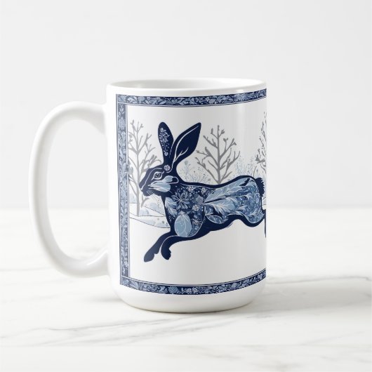 Mug La balade à la mode de Hares Winter (Gauche)