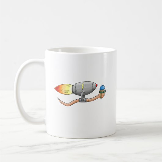 Mug La balade en fusée du ver de terre (Gauche)