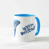Mug La baleine bleue souhaite le Joyeux Noël (Devant droit)