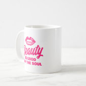 Mug La beauté est bon pour l'âme mignonne citation est (Devant gauche)