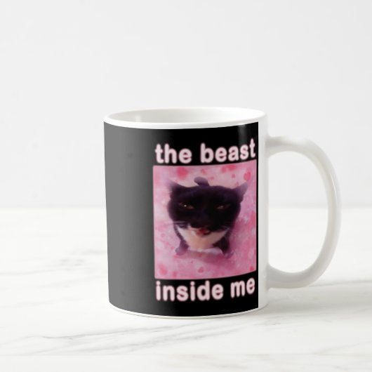 Mug La Bête En Moi Chat Drôle (Droite)