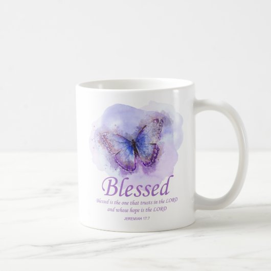 Mug La Bible chrétienne des femmes Verse Papillon :Bén (Droite)