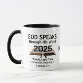 Mug La Bible de Dieu 2025 TOUTE ANNÉE Monogramme chrét (Gauche)