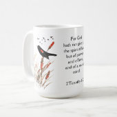 Mug La Bible Écriture Dieu a donné Blackbird (Devant gauche)