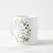 Mug La Bible Verse Confiance dans le Seigneur avec le  (Devant gauche)