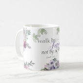 Mug La Bible Verse Marcher Par La Foi Pas En Vue (Devant gauche)