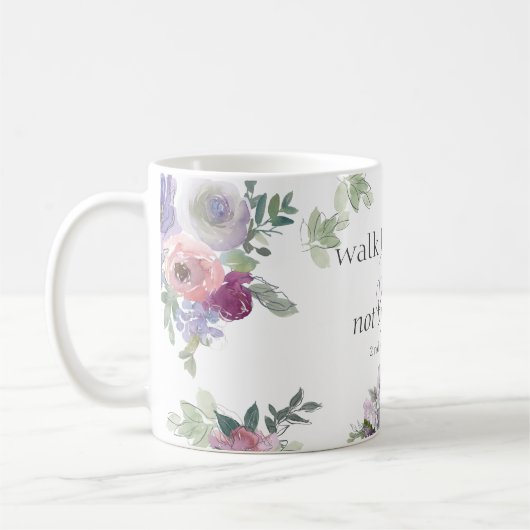 Mug La Bible Verse Marcher Par La Foi Pas En Vue (Gauche)
