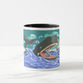 Mug La Biblique Jonah et la Scène de l'Océan Baleine (Centre)