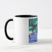 Mug La Biblique Jonah et la Scène de l'Océan Baleine (Gauche)