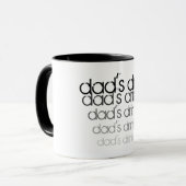 Mug La boisson du papa - nuances de gris - sonnerie (Devant gauche)