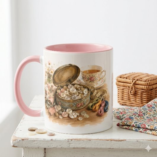 Mug La Boîte en Fer-Blanc du Bouton