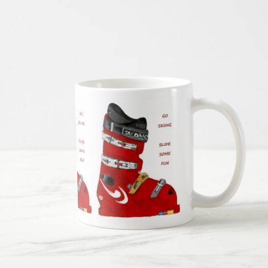 Mug la botte de ski vont glissière de ski de (Droite)